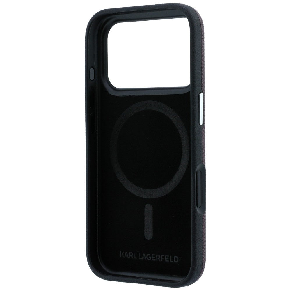Karl Lagerfeld iPhone 17 Pro Max/iPhone 18 Pro Max Kuori Grained Choupette Viininpunainen