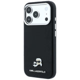 Karl Lagerfeld iPhone 17 Pro/iPhone 18 Pro Kuori Grained Heads Musta