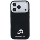 Karl Lagerfeld iPhone 17 Pro/iPhone 18 Pro Kuori Grained Heads Musta