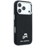 Karl Lagerfeld iPhone 17 Pro/iPhone 18 Pro Kuori Grained Heads Musta