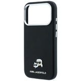 Karl Lagerfeld iPhone 17 Pro/iPhone 18 Pro Kuori Grained Heads Musta