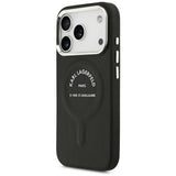 Karl Lagerfeld iPhone 17 Pro/iPhone 18 Pro Kuori Embossed Ring RSG -logo Musta