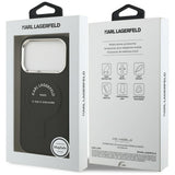 Karl Lagerfeld iPhone 17 Pro/iPhone 18 Pro Kuori Embossed Ring RSG -logo Musta