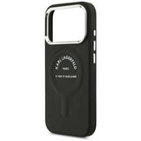 Karl Lagerfeld iPhone 17 Pro Max/iPhone 18 Pro Max Kuori Embossed Ring RSG -logo Musta