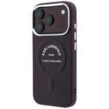 Karl Lagerfeld iPhone 17 Pro/iPhone 18 Pro Kuori Embossed Ring RSG -logo Burgundi