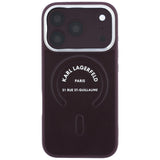 Karl Lagerfeld iPhone 17 Pro/iPhone 18 Pro Kuori Embossed Ring RSG -logo Burgundi