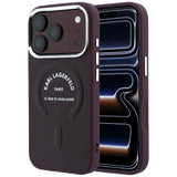 Karl Lagerfeld iPhone 17 Pro Max/iPhone 18 Pro Max Kuori kohokuvioidulla RSG-logolla, viininpunainen