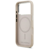 Karl Lagerfeld iPhone 17 Pro/iPhone 18 Pro Kuori Kohokuvioitu Rengas RSG-logo Vaaleanpunainen