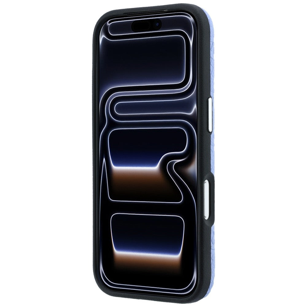 Karl Lagerfeld iPhone 17 Pro/iPhone 18 Pro Kuori Grained Allover -logo Sininen