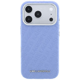 Karl Lagerfeld iPhone 17 Pro Max/iPhone 18 Pro Max Kuori Grained Allover Logo Sininen