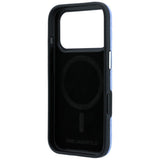 Karl Lagerfeld iPhone 17 Pro Max/iPhone 18 Pro Max Kuori Grained Allover Logo Sininen