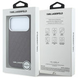 Karl Lagerfeld iPhone 17 Pro Max/iPhone 18 Pro Max Kuori Grained Allover Logo Burgundy