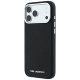 Karl Lagerfeld iPhone 17 Pro/iPhone 18 Pro Kuori Grained Elongated Logo Musta