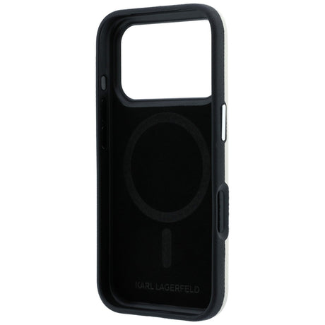 Karl Lagerfeld iPhone 17 Pro/iPhone 18 Pro Kuori Grained Logo Beige