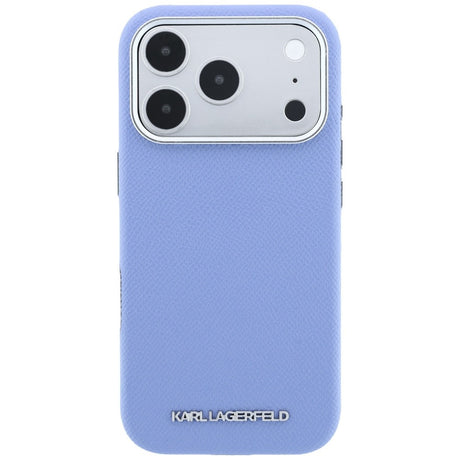 Karl Lagerfeld iPhone 17 Pro/iPhone 18 Pro Kuori Grained Elongated Logo Sininen