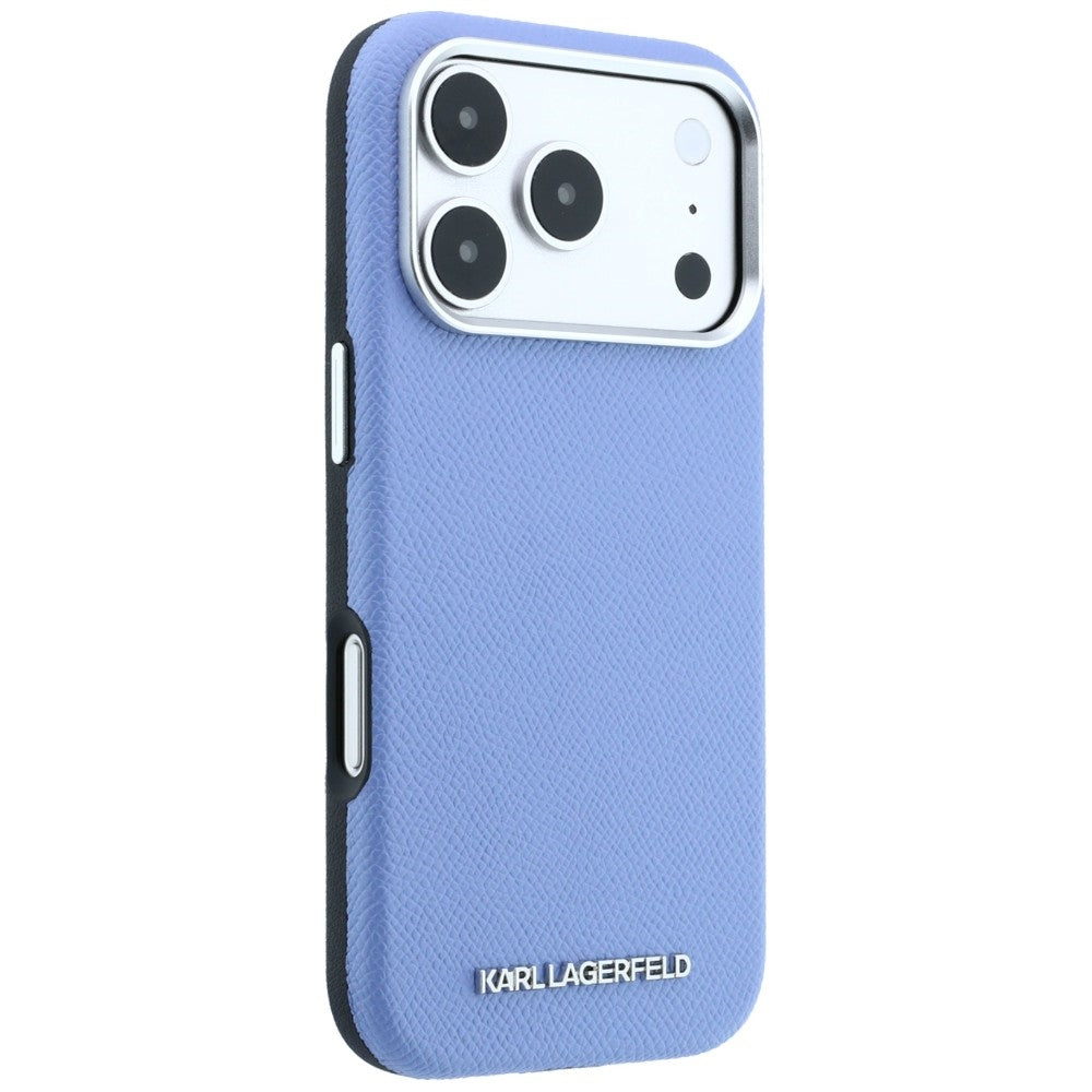 Karl Lagerfeld iPhone 17 Pro Max/iPhone 18 Pro Max Kuori Grained Logo Sininen