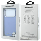 Karl Lagerfeld iPhone 17 Pro Max/iPhone 18 Pro Max Kuori Grained Logo Sininen