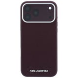 Karl Lagerfeld iPhone 17 Pro Max/iPhone 18 Pro Max Kuori Grained Elongated Logo Burgundy