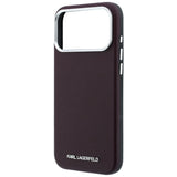 Karl Lagerfeld iPhone 17 Pro Max/iPhone 18 Pro Max Kuori Grained Elongated Logo Burgundy
