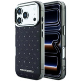 Karl Lagerfeld iPhone 17 Pro/iPhone 18 Pro Kuori Rhinestones Electroplated Logo Musta