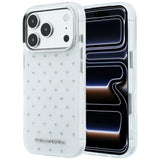 Karl Lagerfeld iPhone 17 Pro/iPhone 18 Pro -kuori, strassit, galvanisoitu logo, Valkoinen