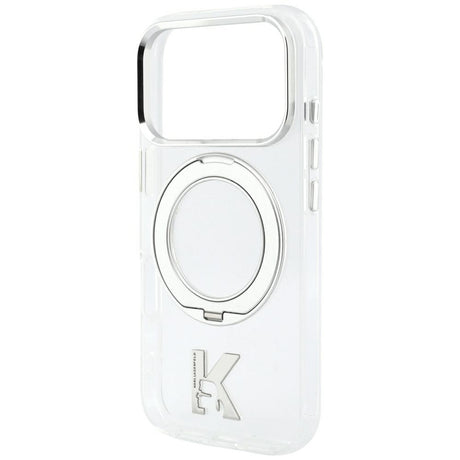 Karl Lagerfeld iPhone 17 Pro/iPhone 18 Pro Kuori Ring Stand Kameo Kirkas