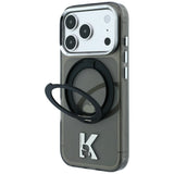 Karl Lagerfeld iPhone 17 Pro/iPhone 18 Pro Kuori Ring Stand Kameo Musta