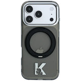 Karl Lagerfeld iPhone 17 Pro/iPhone 18 Pro Kuori Ring Stand Kameo Musta