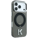 Karl Lagerfeld iPhone 17 Pro Max/iPhone 18 Pro Max Kuori Ring Stand Kameo Musta