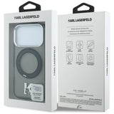 Karl Lagerfeld iPhone 17 Pro Max/iPhone 18 Pro Max Kuori Ring Stand Kameo Musta