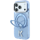 Karl Lagerfeld iPhone 17 Pro Max/iPhone 18 Pro Max Kuori Rengasteline Kameo Sininen