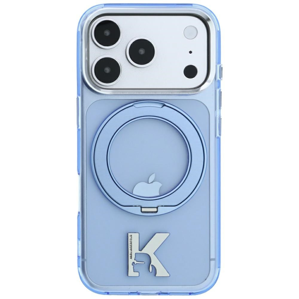 Karl Lagerfeld iPhone 17 Pro Max/iPhone 18 Pro Max Kuori Rengasteline Kameo Sininen
