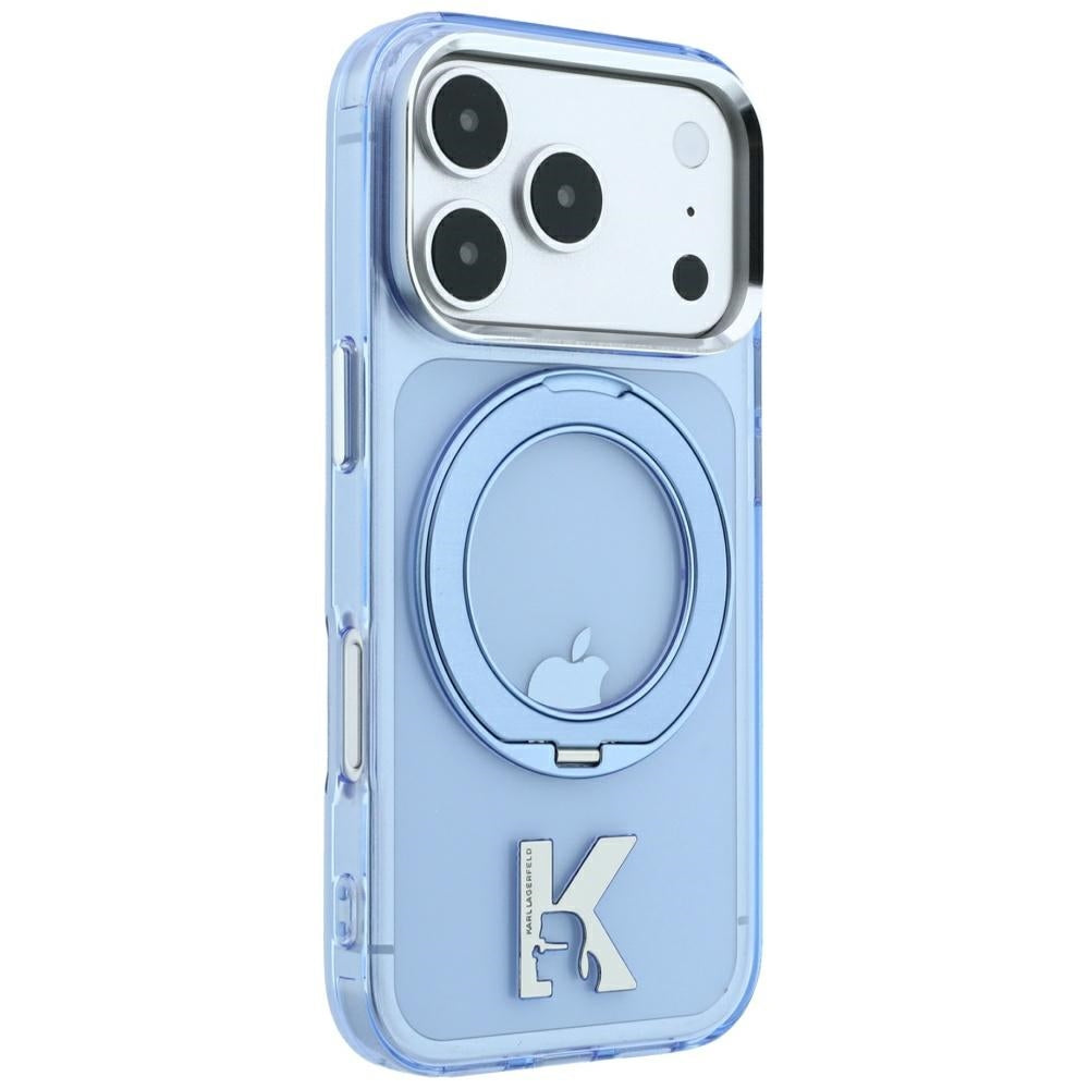 Karl Lagerfeld iPhone 17 Pro Max/iPhone 18 Pro Max Kuori Rengasteline Kameo Sininen