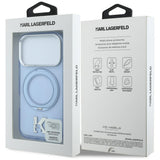 Karl Lagerfeld iPhone 17 Pro Max/iPhone 18 Pro Max Kuori Rengasteline Kameo Sininen