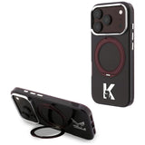 Karl Lagerfeld iPhone 17 Pro/iPhone 18 Pro Kuori Rengasteline Kameo viininpunainen