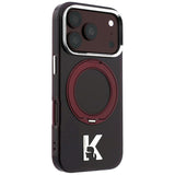 Karl Lagerfeld iPhone 17 Pro/iPhone 18 Pro Kuori Rengasteline Kameo viininpunainen