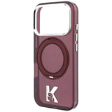 Karl Lagerfeld iPhone 17 Pro Max/iPhone 18 Pro Max Kuori Ring Stand Kameo Burgundy