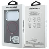 Karl Lagerfeld iPhone 17 Pro Max/iPhone 18 Pro Max Kuori Ring Stand Kameo Burgundy