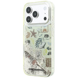 Karl Lagerfeld iPhone 17 Pro/iPhone 18 Pro Kuori nestemäisellä glitterillä, Beach Beige