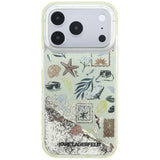 Karl Lagerfeld iPhone 17 Pro/iPhone 18 Pro Kuori nestemäisellä glitterillä, Beach Beige