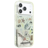 Karl Lagerfeld iPhone 17 Pro/iPhone 18 Pro Kuori nestemäisellä glitterillä, Beach Beige