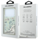 Karl Lagerfeld iPhone 17 Pro/iPhone 18 Pro Kuori nestemäisellä glitterillä, Beach Beige