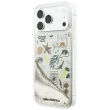 Karl Lagerfeld iPhone 17 Pro Max/iPhone 18 Pro Max Kuori Liquid Glitter Beach Beige