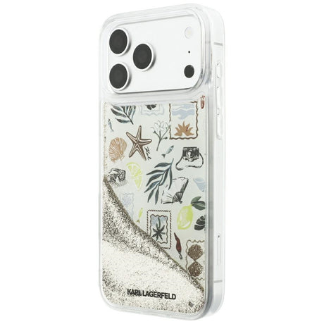 Karl Lagerfeld iPhone 17 Pro Max/iPhone 18 Pro Max Kuori Liquid Glitter Beach Beige