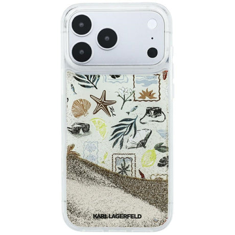 Karl Lagerfeld iPhone 17 Pro Max/iPhone 18 Pro Max Kuori Liquid Glitter Beach Beige