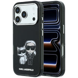 Karl Lagerfeld iPhone 17 Pro/iPhone 18 Pro Kuori Karl & Choupette Sketch Musta