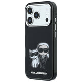 Karl Lagerfeld iPhone 17 Pro/iPhone 18 Pro Kuori Karl & Choupette Sketch Musta