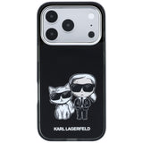 Karl Lagerfeld iPhone 17 Pro/iPhone 18 Pro Kuori Karl & Choupette Sketch Musta