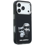 Karl Lagerfeld iPhone 17 Pro/iPhone 18 Pro Kuori Karl & Choupette Sketch Musta