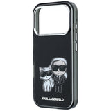 Karl Lagerfeld iPhone 17 Pro/iPhone 18 Pro Kuori Karl & Choupette Sketch Musta